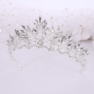 Tiaras y coronas de boda de cristal negro Retro Vintage para mujer, accesorios de boda, corona real para baile de graduación - Product Image 5