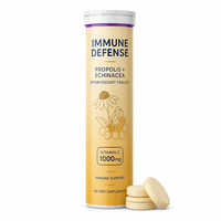 Comprimés effervescents multivitaminés OEM Propolis, Échinacée, Vitamine C 1000mg, Zinc, Complément alimentaire pour soutenir le système immunitaire