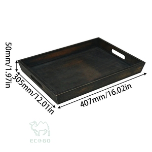 Bandeja de Servicio Personalizada para Restaurante o Cafetería con Base de Bambú, Acabado Lacado, Diseño Sólido para Platos y Bebidas - Product Image 5