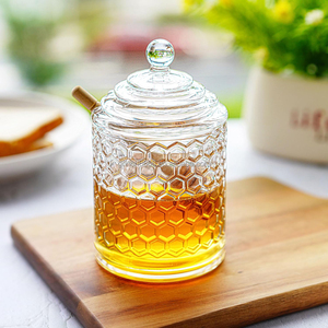 Tarro de <span class=keywords><strong>Miel</strong></span> de Cristal Transparente con Tapa y Dispensador, Recipiente de Cristal para <span class=keywords><strong>Miel</strong></span> y Jarabe para la Cocina del Hogar - Product Image 3