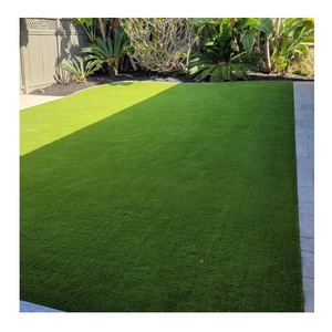 Gazon artificiel de paysage de football bon marché en gros 45mm décoration de jardin tapis vert d'herbe douce - Product Image 6
