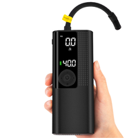 Gonfleur de pneus de voiture électrique portable 12v 120psi Pompe à air rechargeable pour voiture Gonfleur numérique Affichage LCD Pompe à air