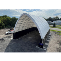 OEM/ODM Hangars en acier Auvent d'atelier préfabriqué Entrepôt Hall Hangar Abri de toit Dôme à cadre métallique Couverture en PVC à vendre
