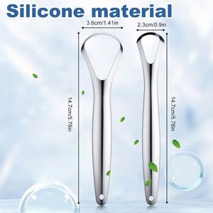 Lot de gratte-langue portables en acier inoxydable, cuivre et or rose, personnalisables avec logo, pour usage domestique – Vente en gros - Product Image 2