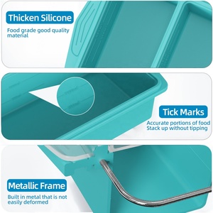 Moule à glaçons en silicone alimentaire réutilisable grande capacité sans BPA facile à nettoyer pour blocs de soupe – Vente en gros - Product Image 3