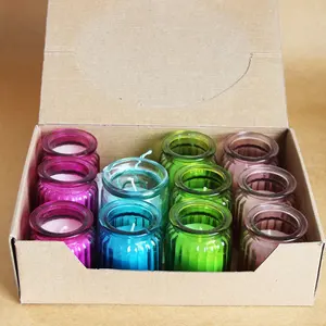 芳香蜡烛礼品包定制室内PDQ展示盒婚礼圣诞玻璃罐礼品迷你蜡烛套装大豆蜡