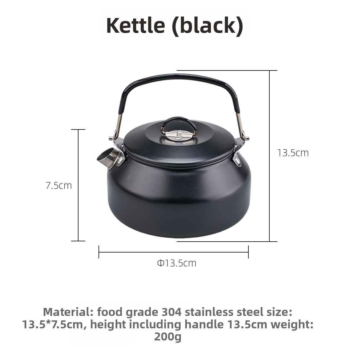 Black 13.5*13.5*7.5cm