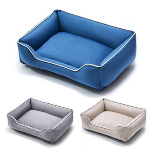 Cama Cuadrada de Felpa Premium para Mascotas, Ultra Suave, Duradera, Ortopédica para Perros/Gatos Pequeños/Medianos, Funda Lavable, Diseño con Reforzamiento - Product Image 1
