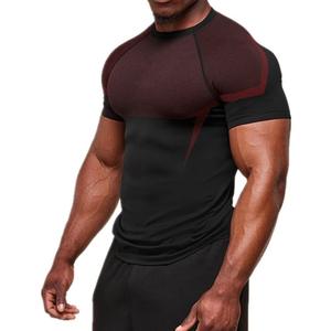 T-shirts sportifs pour hommes, coupe ajustée, respirants, tricotés, personnalisables ODM, pour le sport, la remise en forme, décontractés, fabrication de t-shirts sportifs - Product Image 3