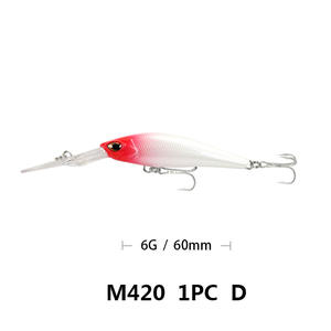 60mm 6g leurre de pêche longue lèvre Minnow Wobbler leurre de plongée profonde flottant Jerkbait Swimbait appât dur artificiel - Product Image 6