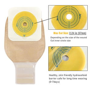 Mẫu miễn phí giá rẻ giá <span class=keywords><strong>2</strong></span> mảnh colostomy Túi U hình dạng chứa chất thải Túi 45mm 70mm 75mm cho colostomy - Product Image 6