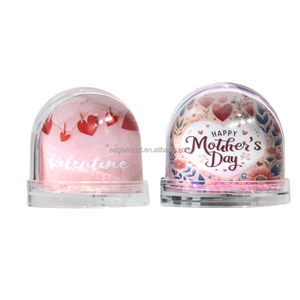 Marco de Fotos Personalizado de Acrílico con Globo de Nieve, Base Transparente, Densidad de Purpurina Personalizable, Reemplazo de Foto DIY - Product Image 1