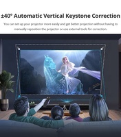 Proyector DLP Láser 4K, Mini Cine en Casa, Televisor 3D, Full HD 720P, Recargable, Proyector de Cine para Exteriores con Wifi 5G y Panel Táctil