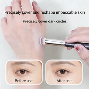 Brocha <span class=keywords><strong>de</strong></span> <span class=keywords><strong>Maquillaje</strong></span> Premium para Difuminar, Controlar el Contorno, Iluminar el Contorno <span class=keywords><strong>de</strong></span> Ojos, Cubrir Manchas, Definir el Contorno, Brocha Plana Angulada para Corrector - Product Image 5