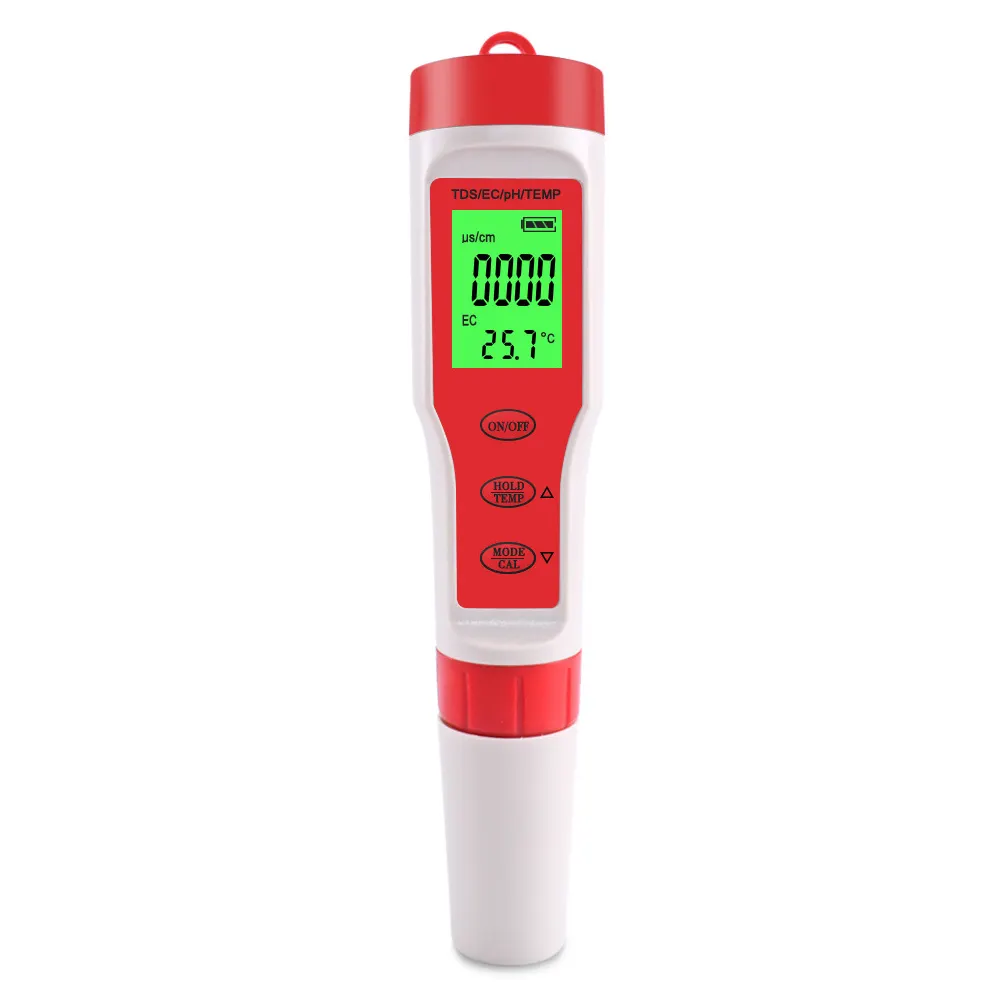 Met Backlight Digitale Water Tester 4 In 1 Ec/Tds/Ph/Temp Water Kwaliteit Monitor Tester Kit Voor Zwembaden Drinkwater