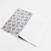Emballage alimentaire en papier nid d'abeille imprimé sur mesure pour hamburgers, emballage alimentaire double face en aluminium pour sandwichs, papier alimentaire de qualité alimentaire pour emballer les hamburgers