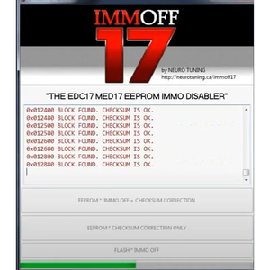 Logiciel IMMO OFF 17 IMMOFF17 Activer la version EDC17 <span class=keywords><strong>MED</strong></span> 17 Immo Off Ecu EEPROM IMMO PATCH Correction de la somme de contrôle vers le flash IMMO OFF - Product Image 3