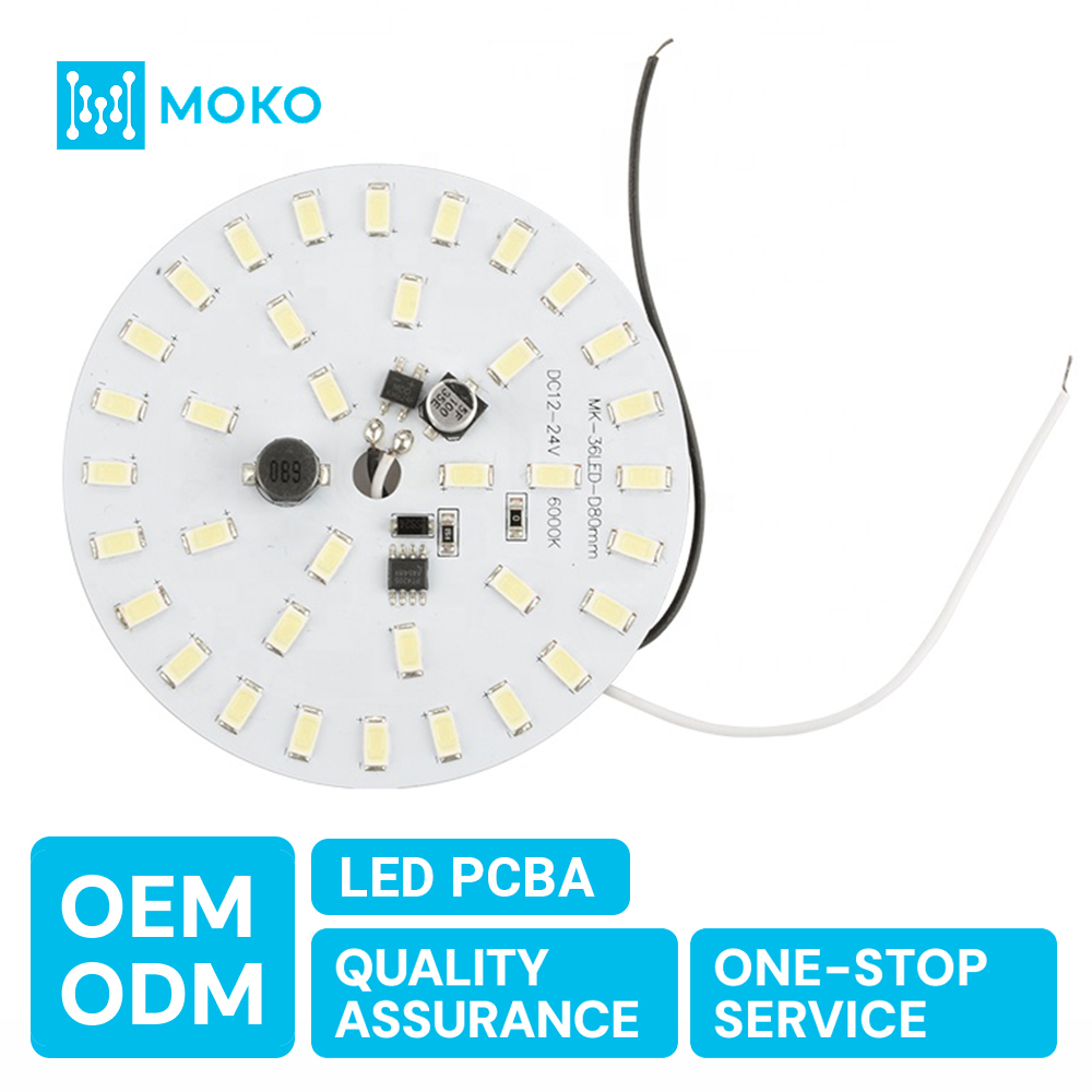Moko Ring Aluminum PCB Assembly for Indoor Downlight Ceiling Lamp with CCT 5000K 1oz Copper HASL Lead-Free