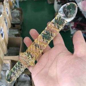 Popular 8.27 Inch Realistic Female Colorful Crystal Glass Dildo Penis Jelly Dildo for Women dildos with sucker - Product Image 3