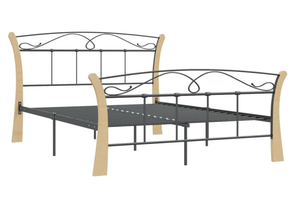 Black Modern Metal <strong>Bed</strong> Frame with Storage for Teenagers or <strong>Guests</strong> Living Room Use. Dimensions 120*200cm - Product Image 4