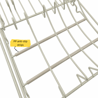 Égouttoir à vaisselle pliable 2-en-1 DaS en métal, gain de place, pour assiettes et tasses, à poser sur comptoir de cuisine