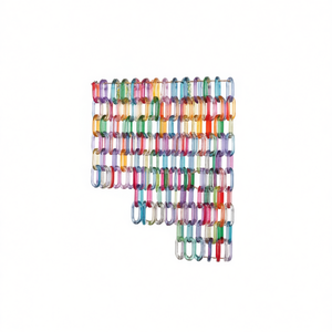 Chaîne murale en bois et acrylique de conception moderne faite à la main, décoration tendance en résine pour les intérieurs élégants, pour la suspension d'architecture Diwali - Product Image 1