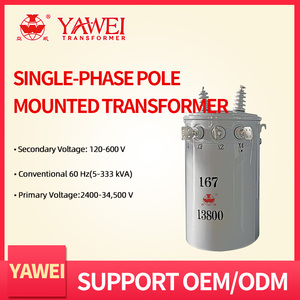 25 KVA 34.5kva 50 KVA 75kva 100 KVA đơn cực gắn biến áp 13.8kv 13.2kv đến 120V 220V 60Hz - Product Image 2
