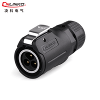 Cnlinko prise industrielle Ip68 connecteur d'alimentation plastique et métal LP16 9 broches mâle femelle Led fil étanche connecteur circulaire