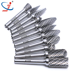 1/4 şaft oyma kesme taşlama sondaj parlatma araçları 6mm çift kesim Tungsten karbür çapak - Product Image 1