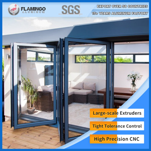 Porta Bifold per Esterni Resistente, <span class=keywords><strong>Porte</strong></span> Bifold da Esterno in Alluminio, Porta Bifold <span class=keywords><strong>a</strong></span> 5 Pannelli Colore Bianco - Product Image 3