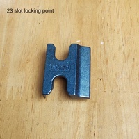 Serrure de porte et de fenêtre à battant en alliage d'aluminium à deux points anti-effraction moderne et simple avec connexion rotative