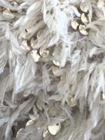 Tissu en plumes et sequins tricoté, écologique et luxueux, pour robes de mariée, chaussures, sacs - Vêtements inspirés des motifs animaliers pour filles et garçons
