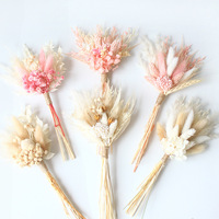 Buket Rumput Pampas 23cm Grosir dengan Daun Buluh untuk Dekorasi Pernikahan Boho Hadiah Tahun Baru Valentine