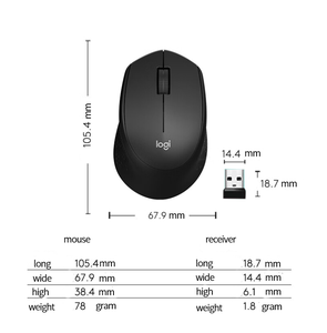 Original B330 Mute Wireless Mouse Office Gaming Notebook Desktop <b>Computer</b> Compact Portable Plug Play 2.4ghz Usb B330 B - Product Image 5