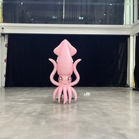 Vente directe usine : Modèle gonflable personnalisé de pieuvre en tissu Oxford, modèle d'animal marin gonflable de dessin animé pour événements sur le thème de l'océan
