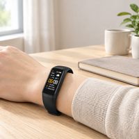 Gelang Olahraga Pintar Pencatat Jarak Langkah dan Kalori IP Basic Monitor Harian Jam Alarm Pengingat Sedentary Anti-hilang Pintar