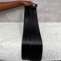 Extensions de Cheveux Humains Naturels Vietnamiens Bruts, Lisses, Grade 16A, Non Traités, Couleur Naturelle, Tissage Rapide