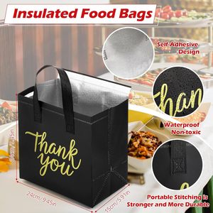 Borsa Termica Riutilizzabile Pieghevole per Asporto Cibo con Logo Personalizzato e Stampa Alfabetica all'Ingrosso - Product Image 3