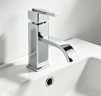 Robinetterie de salle de bain en laiton chromé, mitigeur monocommande pour lavabo, robinet chromé, ensemble de robinets standard britanniques