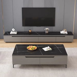Ensemble de Meubles TV et <span class=keywords><strong>Table</strong></span> <span class=keywords><strong>Basse</strong></span> de Luxe <span class=keywords><strong>2023</strong></span>, Meuble TV Moderne avec Tiroir pour Mobilier de Salon - Product Image 5