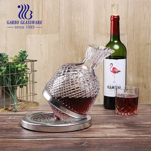 แก้วทัมเบลอสร้างสรรค์แบบไม่ซ้ำใคร,ขวดแก้วคริสตัลหมุนได้ขวดเหล้าไวน์สำหรับตกแต่งบ้านหรูหราเพชร