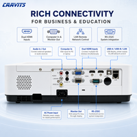 Projecteur CAAVITS WXGA 3LCD pour entreprise, 4300 lumens ANSI, pour présentations, salles de réunion d'entreprise
