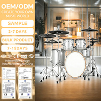 Kit d'entraînement de batterie électronique pour adultes - Instrument de percussion électronique en métal et ABS (EAD78 PRO) - Batteries pour adultes