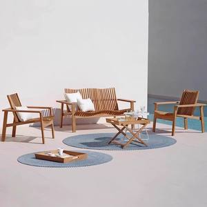 Banc de patio en bois massif, design minimaliste, 2 places, mobilier d'extérieur, style moderne durable - Product Image 5
