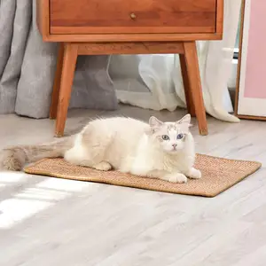 Customized Size Cat Scratch Rug Furniture Protector Sofa Natural Sisal Pet Cat Sisal Scratching Mat Cats Scratcher Mat
