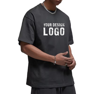 Camiseta de Algodón de Alta Calidad, 305g, Holgada, Deportiva, Talla Grande para Hombre, Estilo Urbano Informal, Color Sólido, Media Manga, Camisetas Extra Grandes para Hombre - Product Image 5