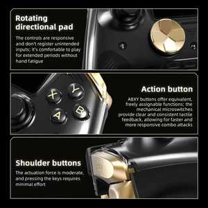 Manette de jeu sans fil RG G01 avec écran IPS 2.5D, moteur de vibration et capteur de fréquence cardiaque pour téléphone, PC/Linux/Switch/Switch2/Android/iOS - Product Image 3