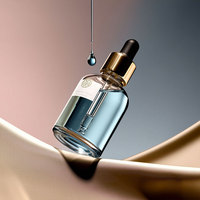 Bouteille Compte-gouttes en Verre Personnalisée de 5ml, 10ml, 15ml, 20ml, 30ml, 50ml, 100ml, Rose, Transparente ou Givrée, pour Huile Essentielle, Corps, Bronzage et Croissance des Cheveux