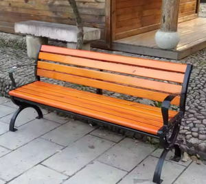 Banco Largo de Madera Personalizado al por Mayor, Banco para Parque Público, Asiento para 3 Personas, Banco Largo de Madera para Exteriores - Product Image 2