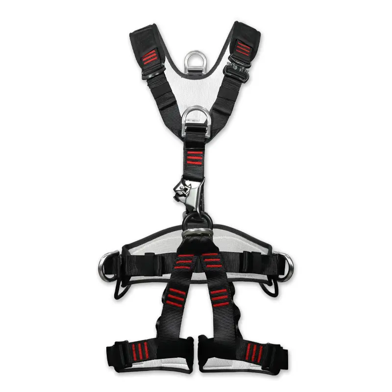 Full Body Harness with Ascender Personal Protective Fall Rescue Protection Equipment for Rock Climbing